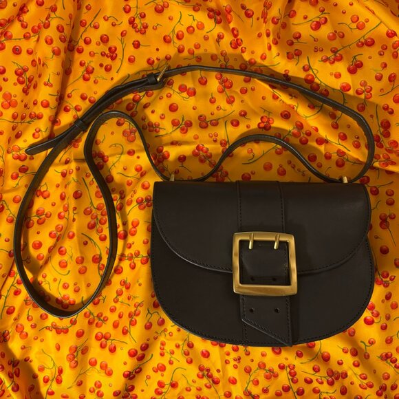 Vince Camuto Handbags - Vince Camuto Black Crossbody Bag with Gold Accent